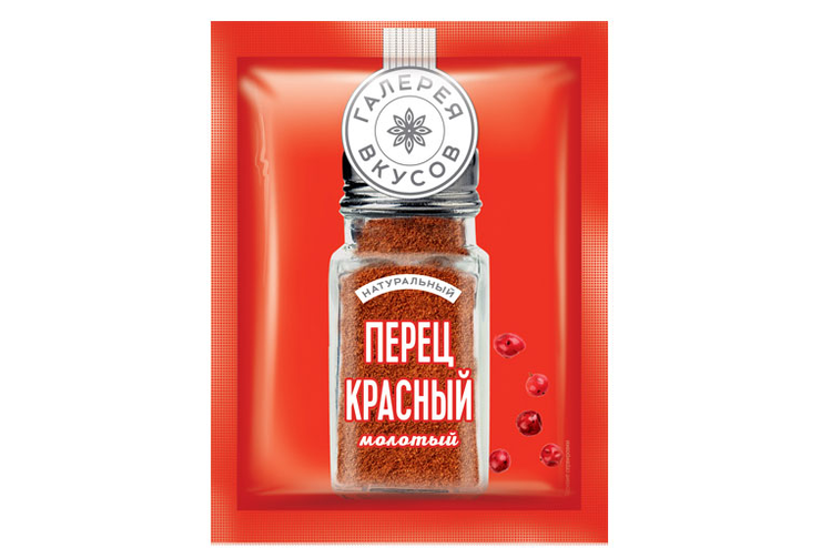 «Галерея вкусов», перец красный молотый, 10 г «Галерея вкусов», перец красный молотый, 10 г