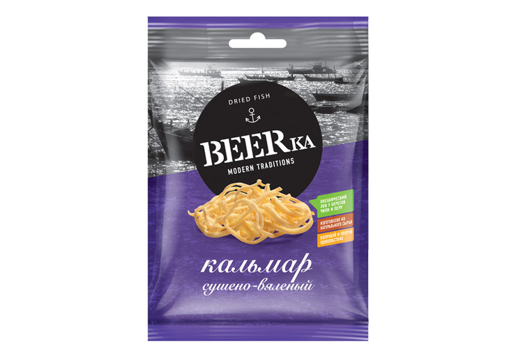 «Beerka», кальмар сушёно-вяленый, 70 г