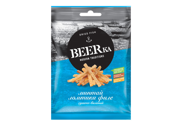 «Beerka», минтай сушёно-вяленый, 70 г «Beerka», минтай сушёно-вяленый, 70 г