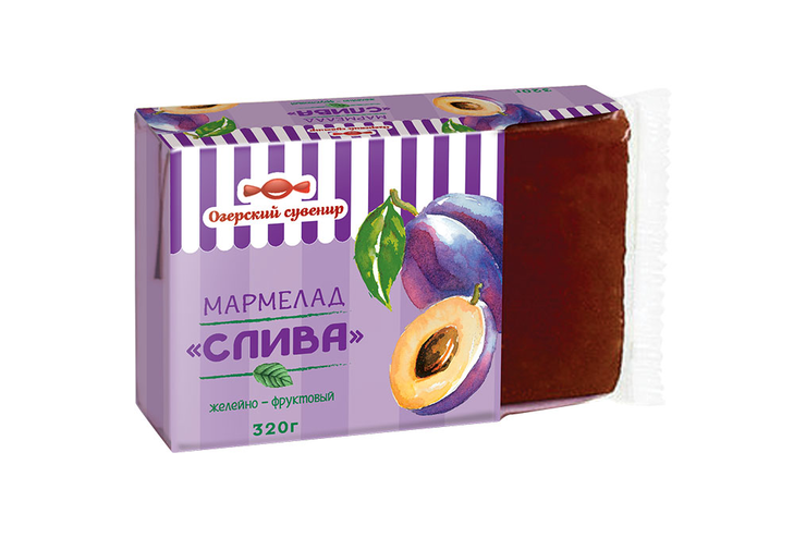 «Озёрский сувенир», мармелад «Слива»,100% натуральный продукт, 320 г