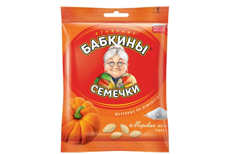 «Бабкины семечки», семечки тыквы отборные, жареные, с морской солью, 70 г