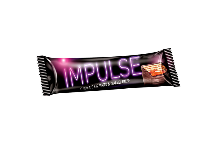 Вафли «Impulse» с мягкой карамелью в глазури (упаковка 0,5 кг) Вафли «Impulse» с мягкой карамелью в глазури (упаковка 0,5 кг)