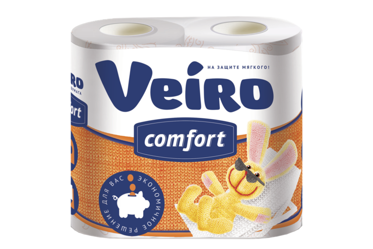 Туалетная бумага двухслойная «Veiro» COMFORT, 220 г