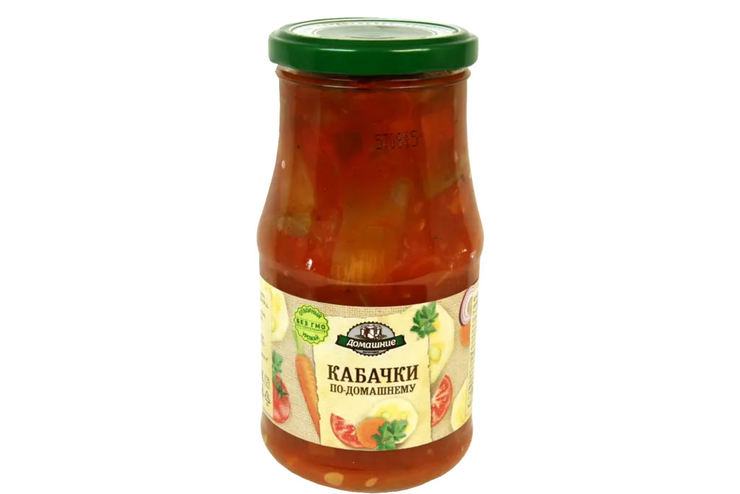 «Домашние заготовки», кабачки по-домашнему, 520 г