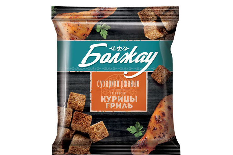 «Болжау», сухарики ржаные со вкусом курицы гриль, 40 г