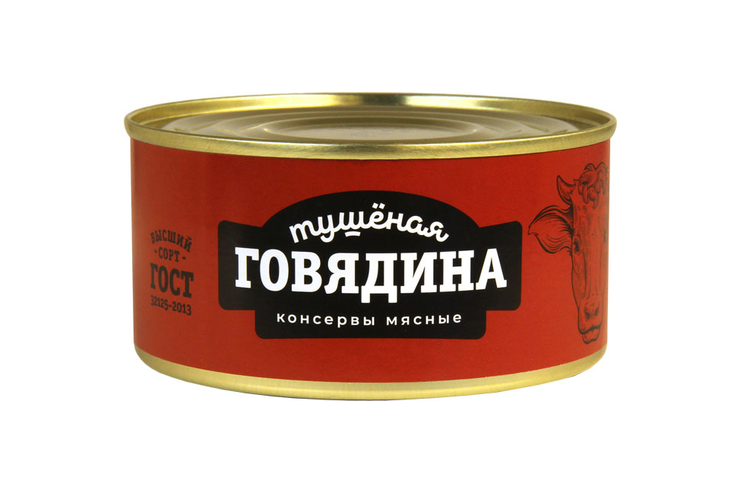Говядина тушеная высший сорт ГОСТ, 325 г