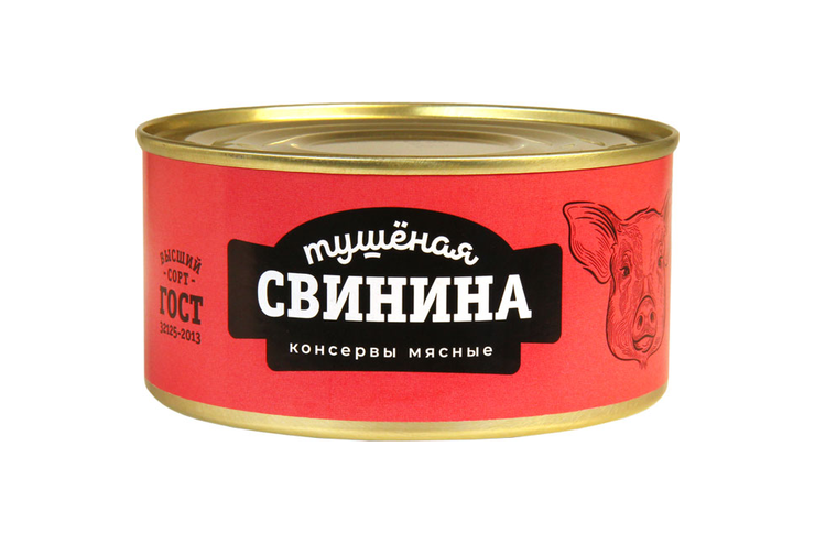 Свинина тушеная высший сорт ГОСТ, 325 г