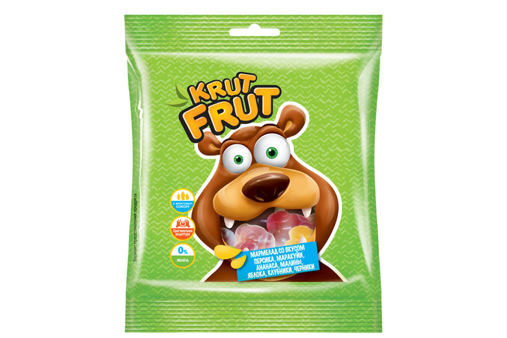 «KrutFrut», мармелад жевательный  в форме озорных мишек, 30 г