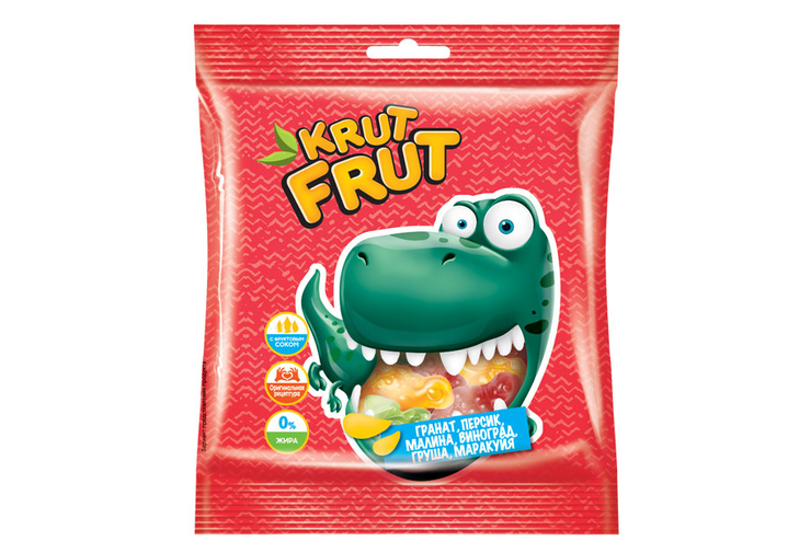 «KrutFrut», мармелад жевательный в форме динозавриков, 70 г «KrutFrut», мармелад жевательный в форме динозавриков, 70 г