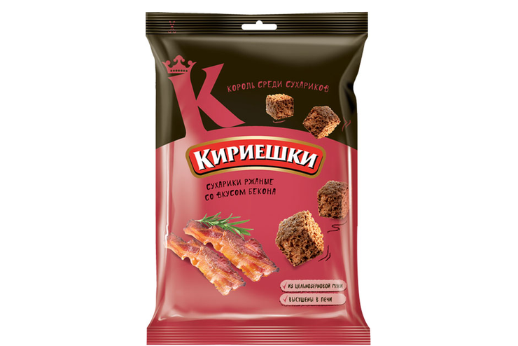«Кириешки», сухарики со вкусом бекона, 100 г
