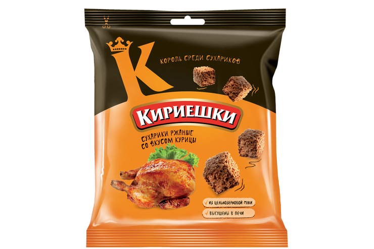 «Кириешки», сухарики со вкусом курицы, 40 г