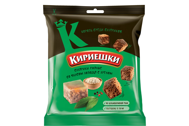 «Кириешки», сухарики со вкусом холодца с хреном, 40 г