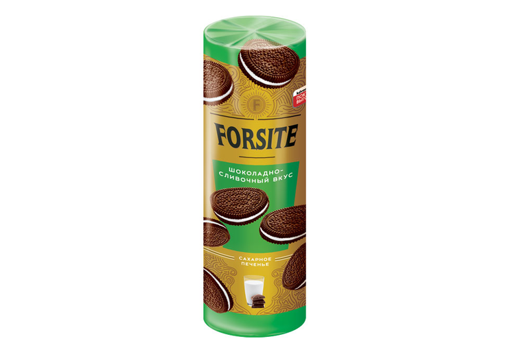 «Forsite», печенье-сэндвич с шоколадно-сливочным вкусом, 220 г «Forsite», печенье-сэндвич с шоколадно-сливочным вкусом, 220 г