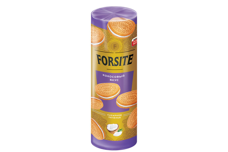 «Forsite», печенье-сэндвич с кокосовым вкусом, 220 г «Forsite», печенье-сэндвич с кокосовым вкусом, 220 г