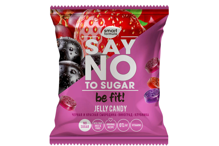 «Smart Formula», мармелад жевательный Say no to sugar Смородина-виноград-клубника, 70 г