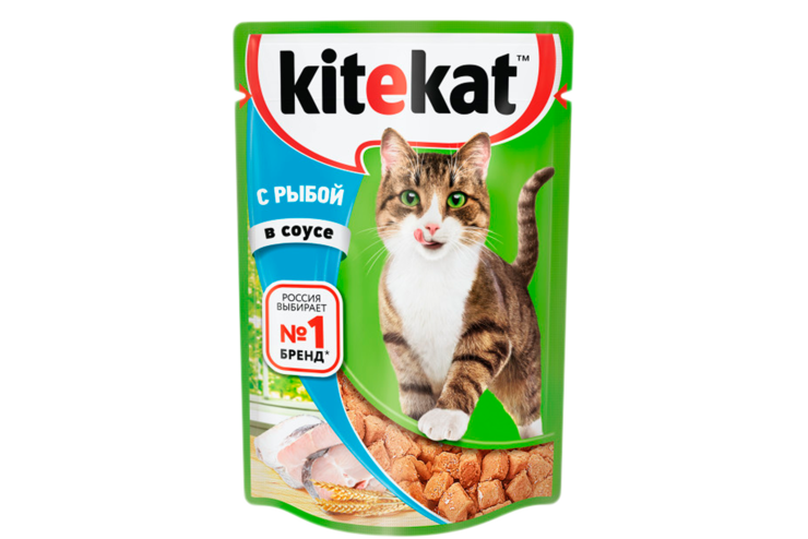 Влажный корм для кошек «Kitekat» с сочными кусочками рыбы в соусе, 85 г Влажный корм для кошек «Kitekat» с сочными кусочками рыбы в соусе, 85 г