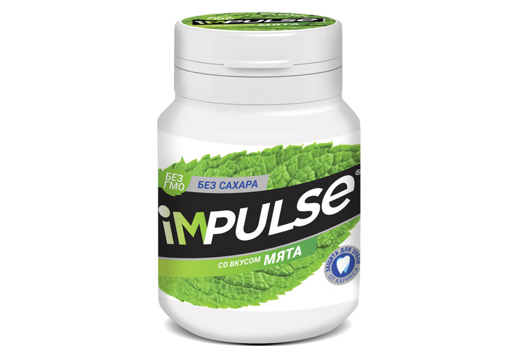 «Impulse», жевательная резинка со вкусом «Мята», 56 г
