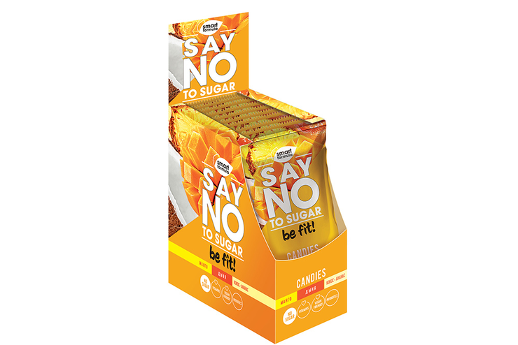 «Smart Formula», карамель без сахара Say no to sugar, манго, дыня, кокос-ананас, 60 г
