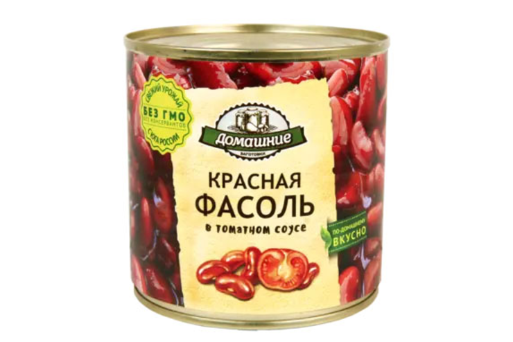 «Домашние заготовки», фасоль красная в томатном соусе, 400 г