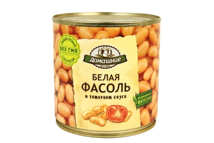 «Домашние заготовки», фасоль белая в томатном соусе, 400 г