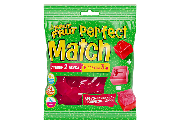 «KrutFrut», мармелад жевательный Perfect Match, в форме кубиков, 70 г