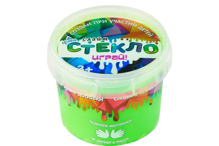 Слайм «Стекло» Party Slime Неоны, 100 г