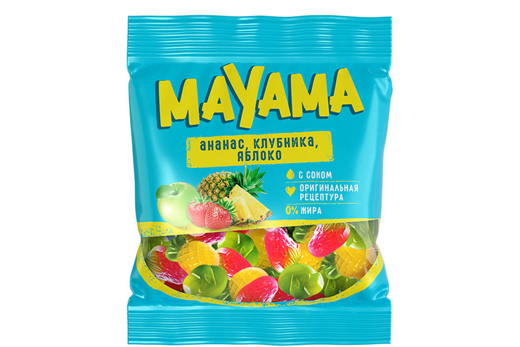 «Mayama», мармелад жевательный в форме ягод и фруктов, 170 г