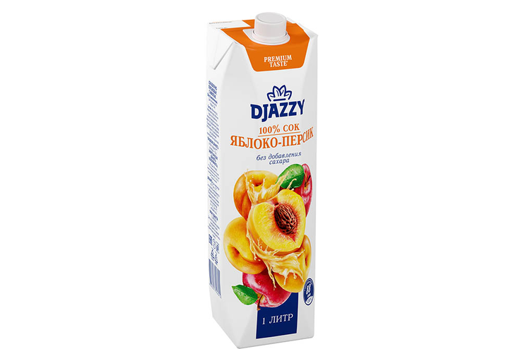 «Djazzy», сок «Яблоко – персик», 1л