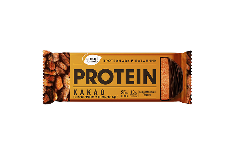«Smart Formula», батончик протеиновый какао в молочном шоколаде, 40 г
