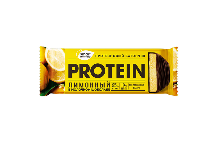 «Smart Formula», батончик протеиновый лимонный в молочном шоколаде, 40 г «Smart Formula», батончик протеиновый лимонный в молочном шоколаде, 40 г