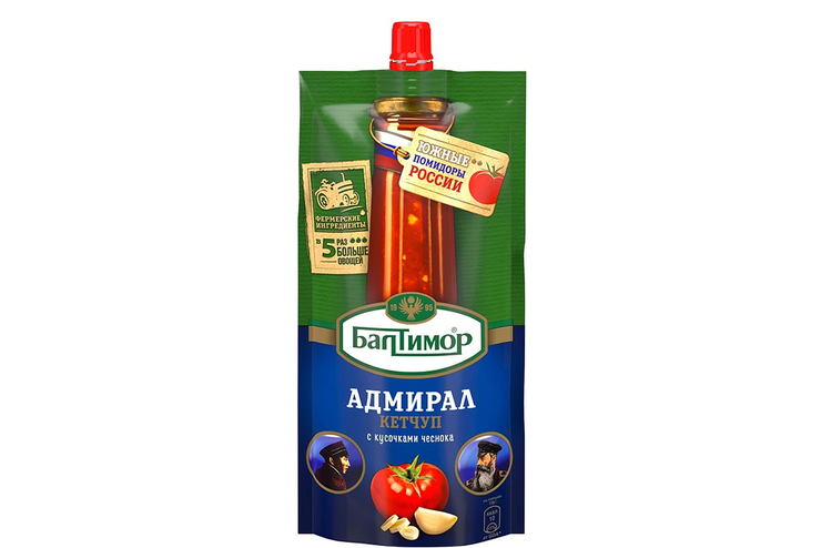 «Балтимор», кетчуп «Адмирал» с кусочками чеснока, 260 г