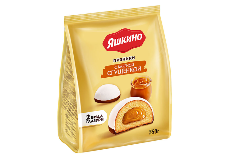 «Яшкино», пряники с варёной сгущёнкой, 350 г