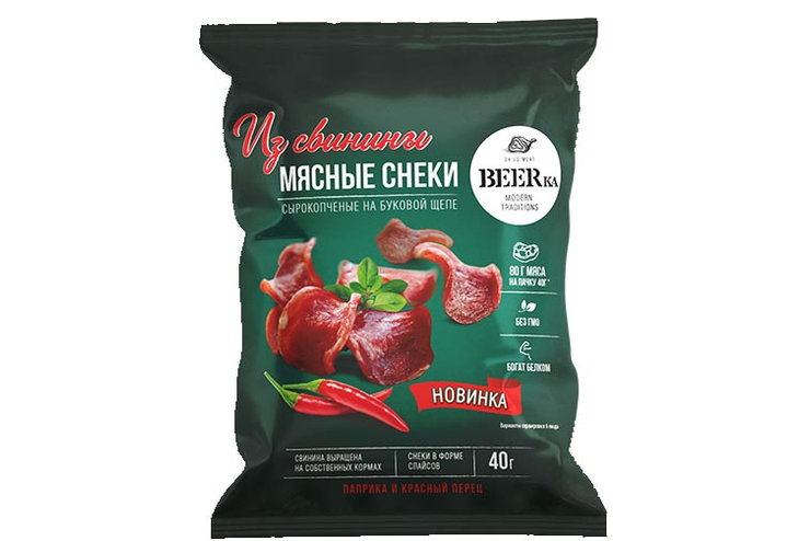 «Beerka», мясные снеки из свинины, 40 г