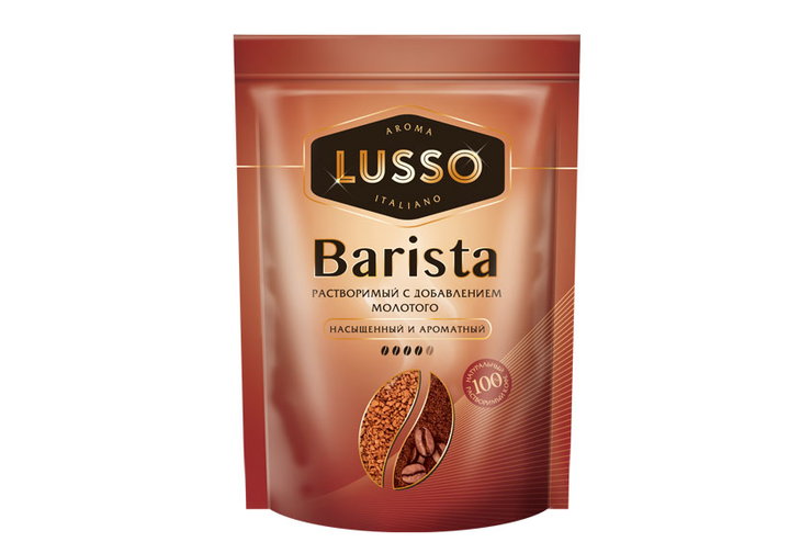 «LUSSO», кофе Barista, молотый в растворимом, 40 г