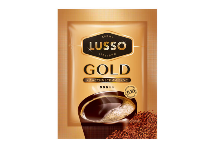 «LUSSO», кофе Gold, растворимый, 2 г