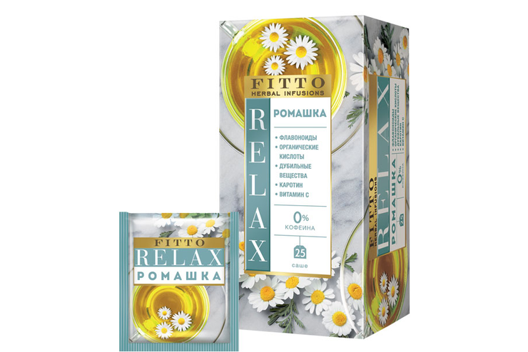 «Fitto», чай травяной Relax. Ромашка, 25 пакетиков, 32,5 г