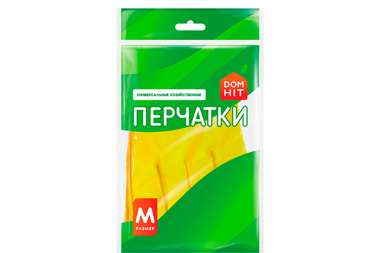 «DOMHIT», перчатки хозяйственные универсальные, размер М, 35 г