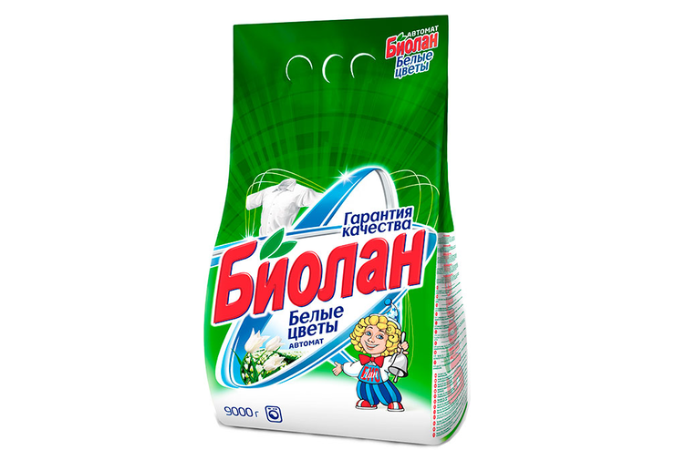Стиральный порошок «Биолан» Белые цветы Автомат, 9 кг