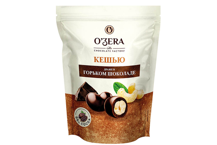«O'Zera», драже «Кешью в горьком шоколаде», 150 г