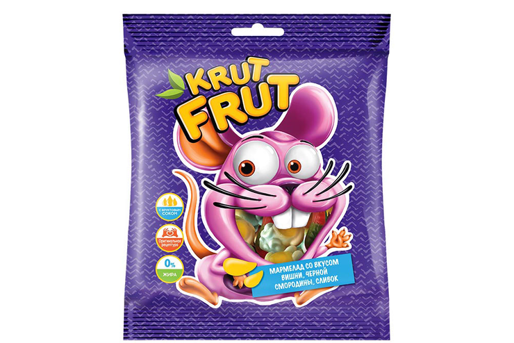«KrutFrut», мармелад жевательный в форме мышек, 100 г