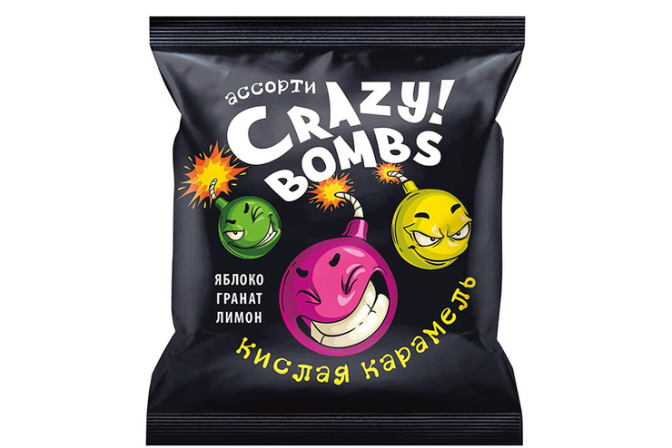 Карамель кислая  Crazy bombs!, 90 г