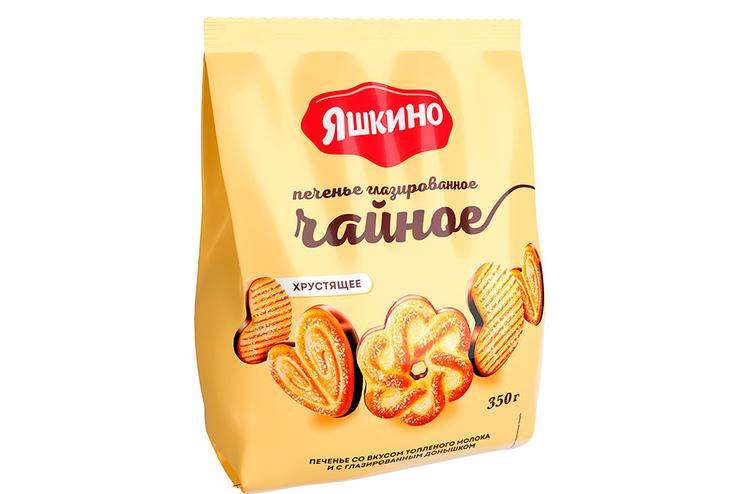 «Яшкино», печенье глазированное «Чайное», 350 г