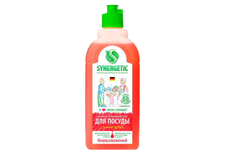 Средство для мытья посуды SYNERGETIC Арбуз 500мл, 559 г