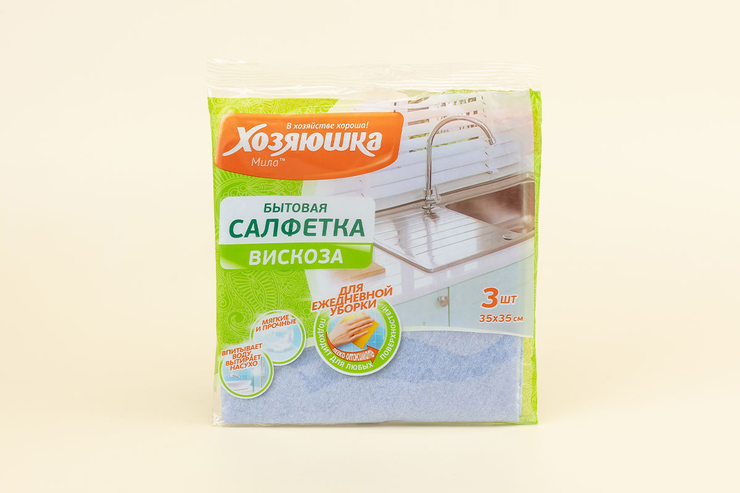 Салфетка «Хозяюшка Мила» вискоза, 3шт