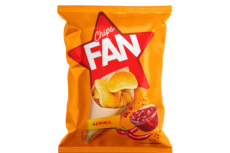 «Fan», чипсы со вкусом аджики, 250 г