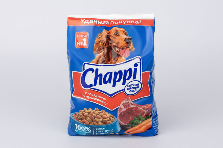Сухой корм для собак «Chappi» «Сытный мясной обед», Говядина по-домашнему с овощами и травами, 600 г