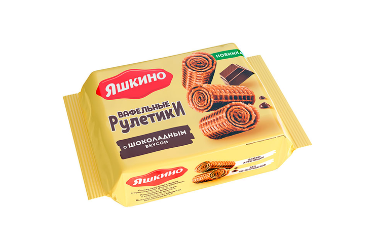 «Яшкино», рулетики вафельные с шоколадным вкусом, 160 г «Яшкино», рулетики вафельные с шоколадным вкусом, 160 г