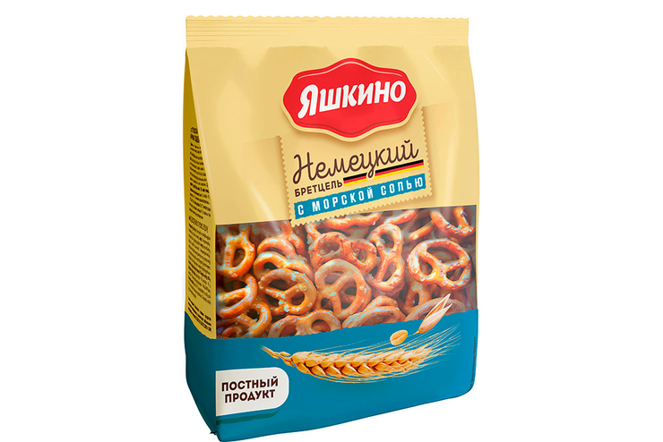 «Яшкино», крендельки «Немецкий бретцель» с морской солью, 200 г