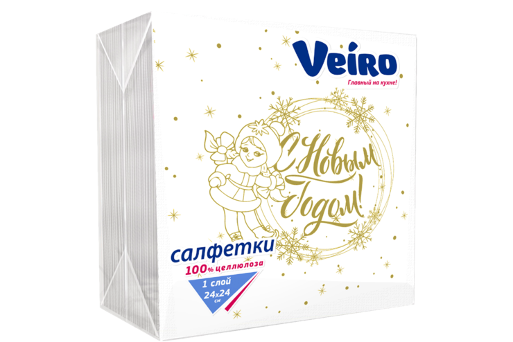 Салфетки «Veiro» однослойные, с рисунком, 50 шт