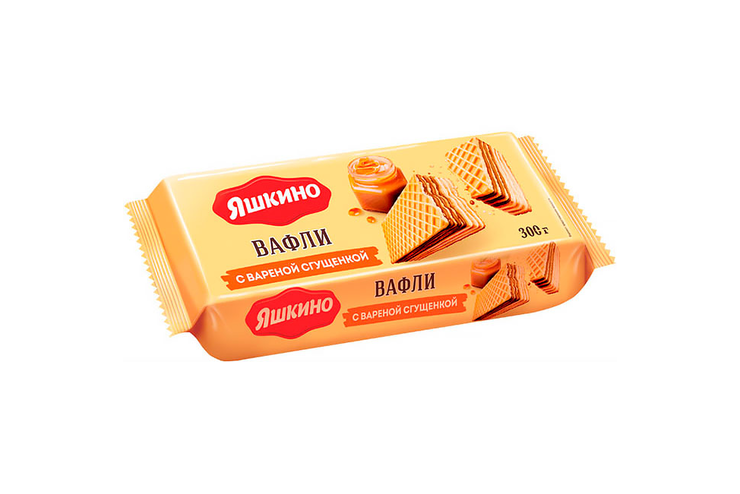 «Яшкино», вафли с варёной сгущёнкой, 300 г